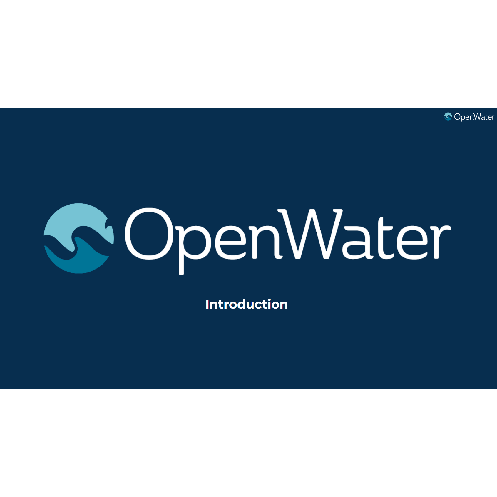 Intro to OpenWater